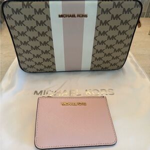 Michael Kors Beige and Pink Women's Bag